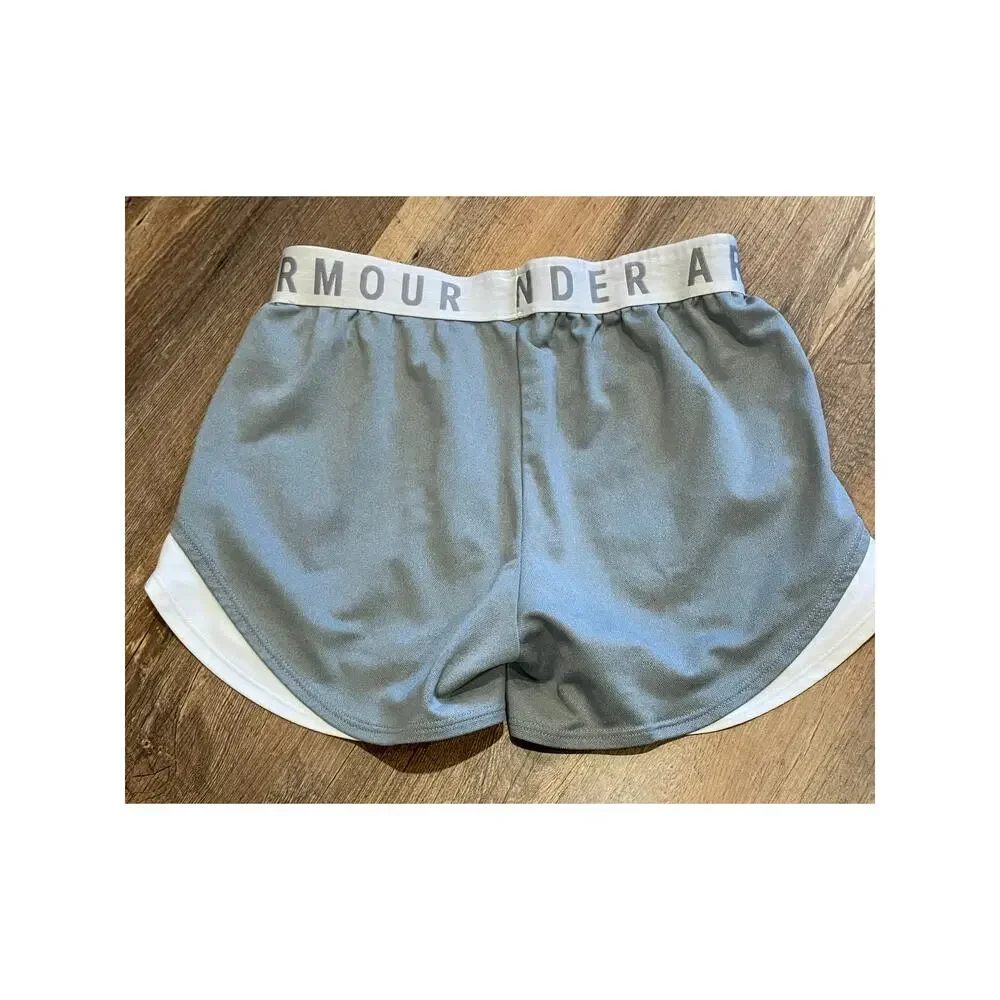 Under Armour ladies Play up 3.0 Gym Short  XS gray/white pockets - Picture 2 of 11